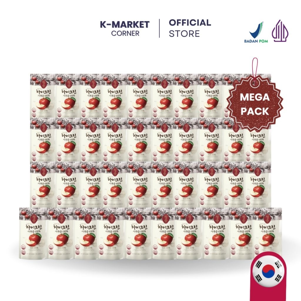 

HICLEAN Apple Juice Korea 100% Tanpa Spout isi 40 Pouch - Jus Apel Pouch Korea Asli Tanpa Spout Jus Apel Kemasan Murni 100% Apel