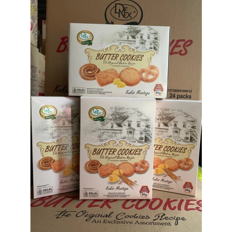 

Butter Cookies Box DeneX 90gr 1 karton isi 24