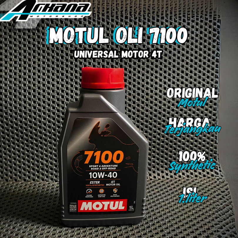 Oli Motor Oli Mesin Motul 7100 4T 10W-40 1L MOTOR BEBEK SPORT TRAIL ORIGINAL MOTUL