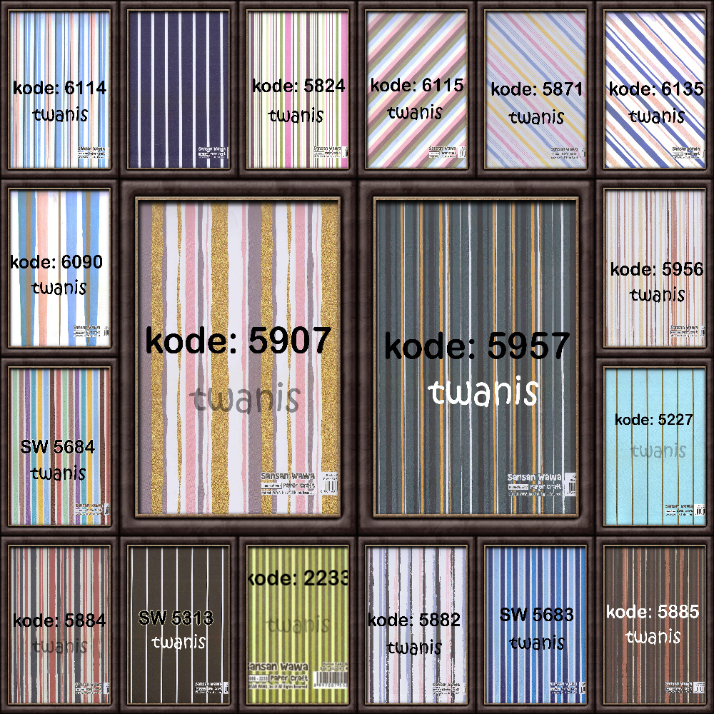 

Paket Kertas Kado Garis Lurik SANWA isi 40 lembar Campur Motif Sesuai Stok