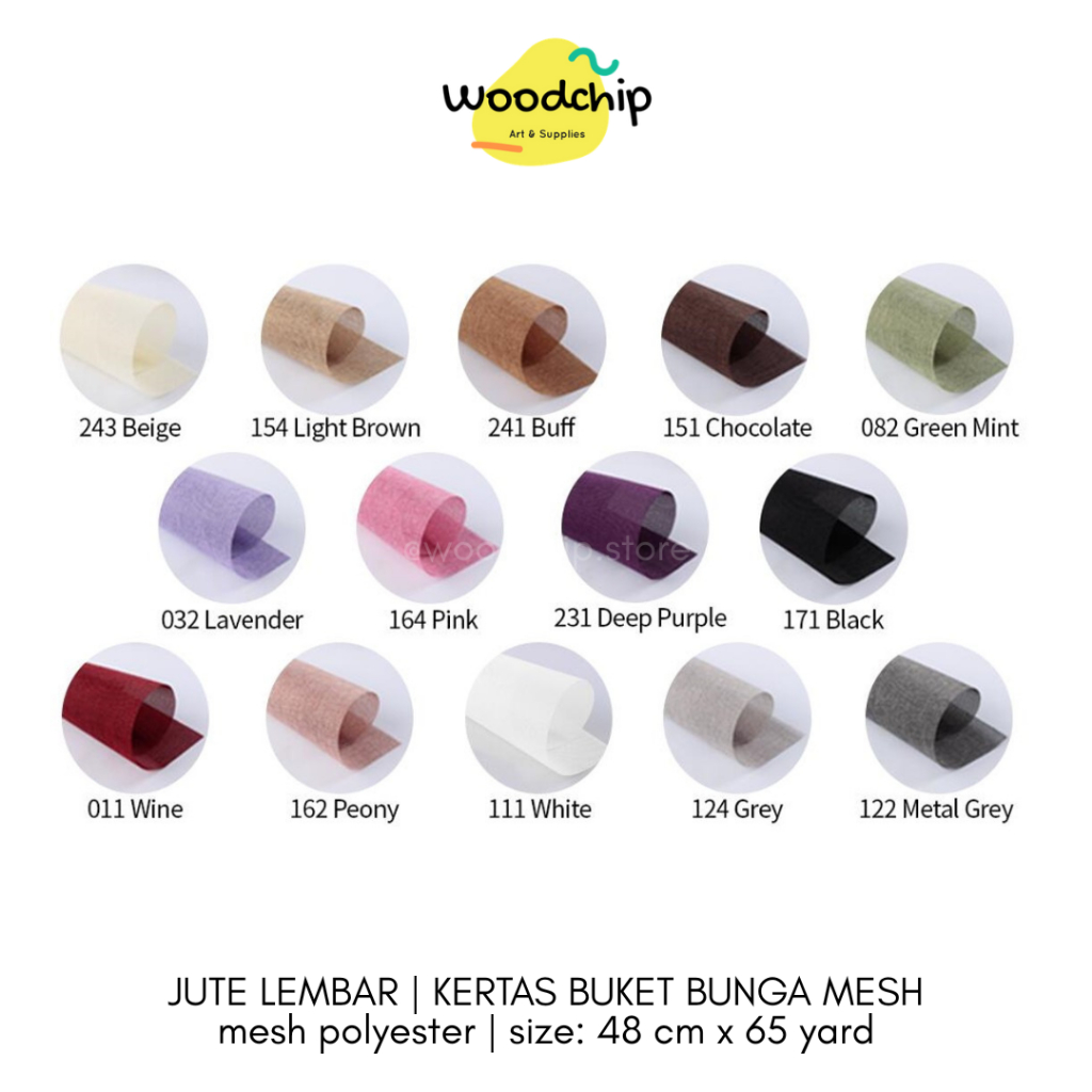 

[LEMBAR] JUTE MESH (48 x 65cm) | Kertas Buket Bunga Wrapping Paper Kain Hampers Mesh Polyester