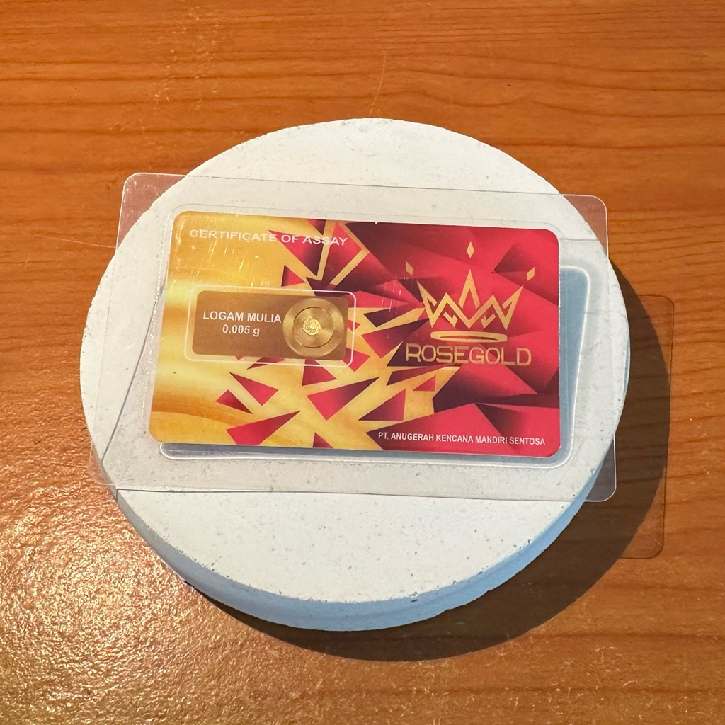 Emas ROSEGOLD 0.005 gram – Logam Mulia Mini Bersertifikat untuk Investasi Terjangkau