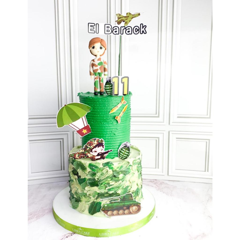 

Kue Ulang Tahun/Birthday Cake/Kue Ultah tema Tentara/Kue 2 Tingkat/Kue Birthday Jakarta