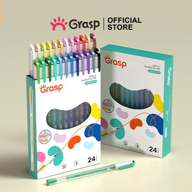 

GRASP Set Pulpen Akrilik 12/24/36 Warna Bolpoin Tinta Acrylic Full Color GPWS002
