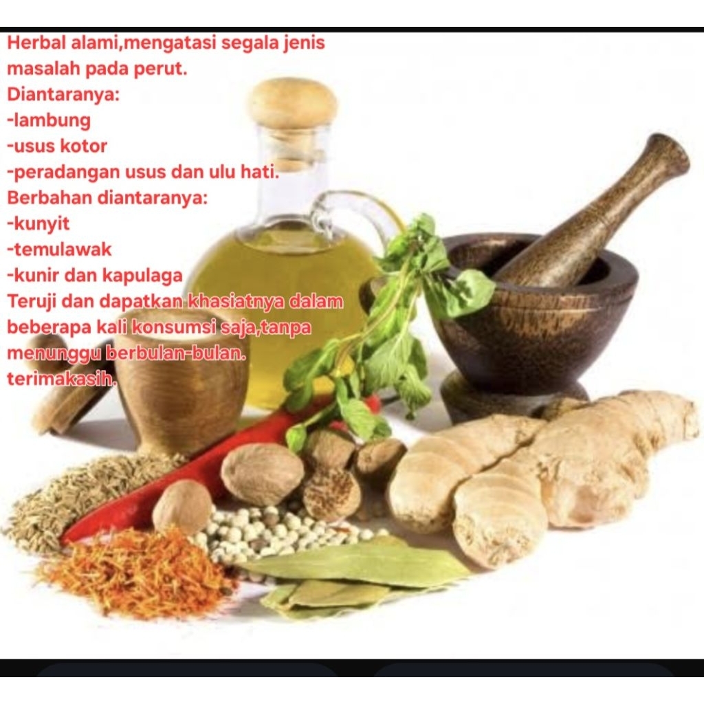 

minuman herbal untuk segala gejala gangguan perut.