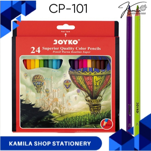 

Pensil Warna Joyko CP 101 24 Warna Panjang / Colour Pencil CP-101 24 Colors Drawing / Mewarnai 24W