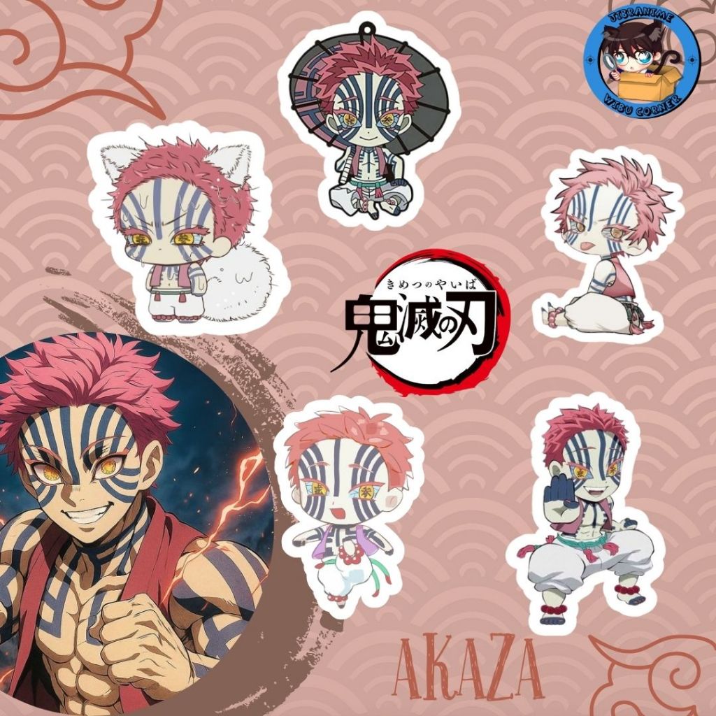 KEYCHAIN / GANTUNGAN AKRILIK   KIMETSU NO YAIBA AKAZA / PHONE STRAP AKAZA KIMETSU NO YAIBA