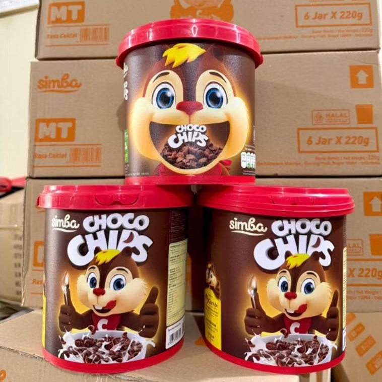 

(1 DUS) SIMBA CHOCO CHIPS JAR 220 GR ISI 6 PCS