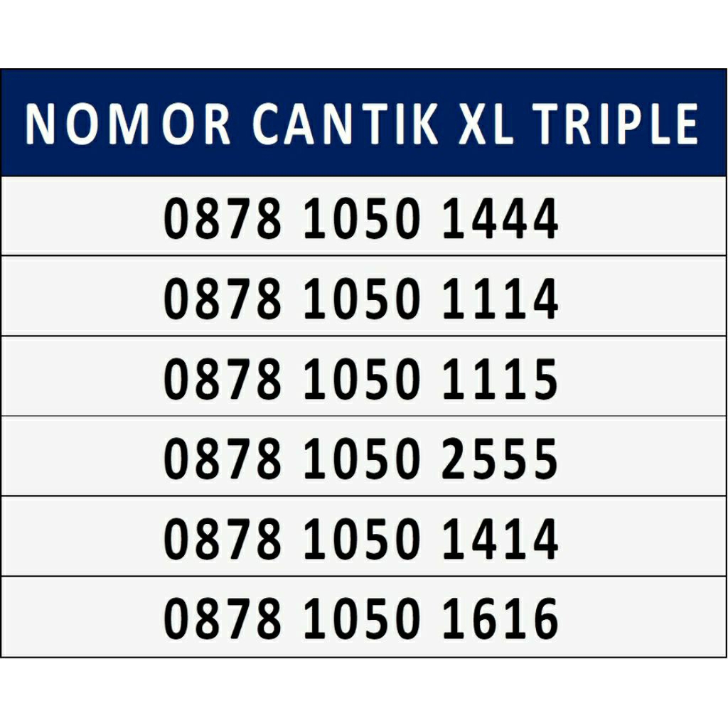 Kartu XL Nomor Cantik Triple Promo
