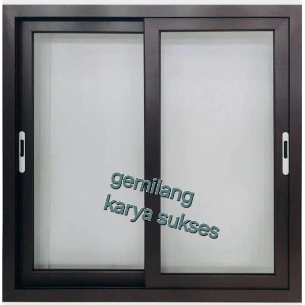 jendela sliding aluminium dan kaca
