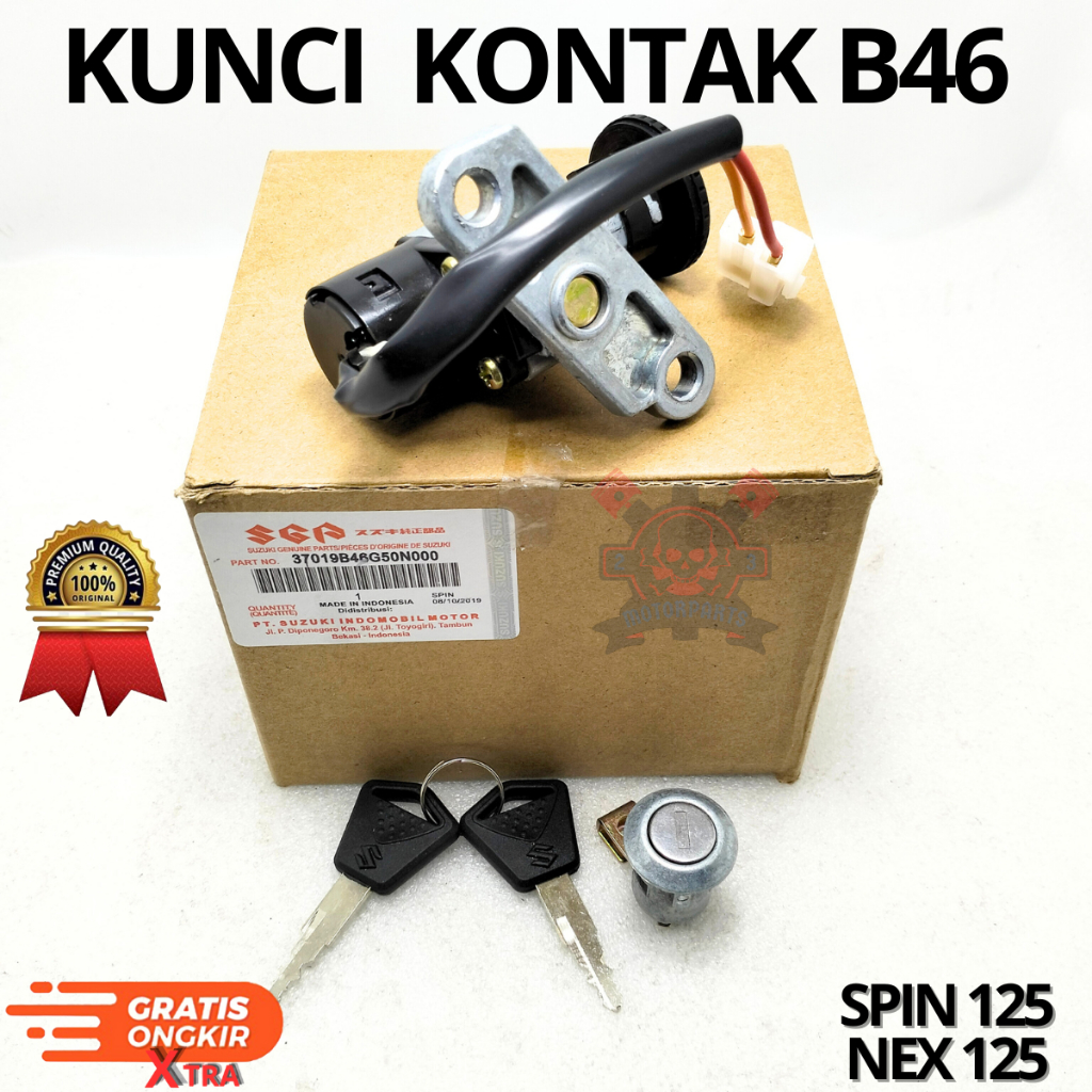 Kunci Kontak Suzuki B46 Konci Motor Set Spin 125 Nex I 110Key Set Kualitas Asli Original SGP
