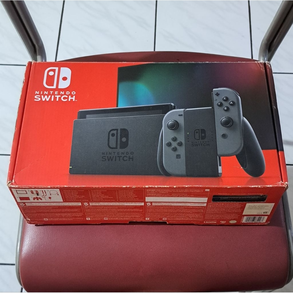 Box / Dos Nintendo Switch V2 Grey Edition (Hanya Dus Kosong Tanpa Isi)
