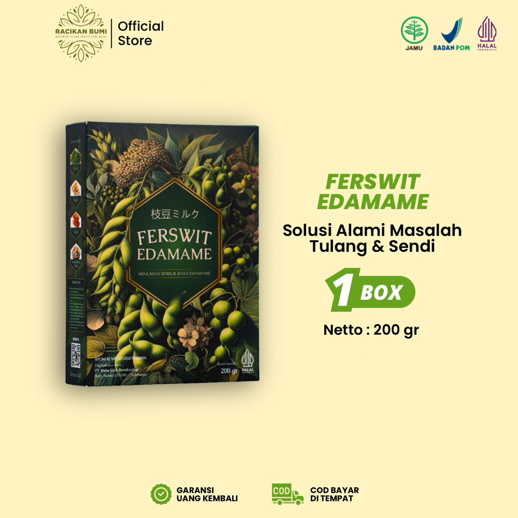 

Ferswit Susu Edamame Bubuk Premium Jepang Mengatasi Kolestrol Asam Urat Paket 1 Box