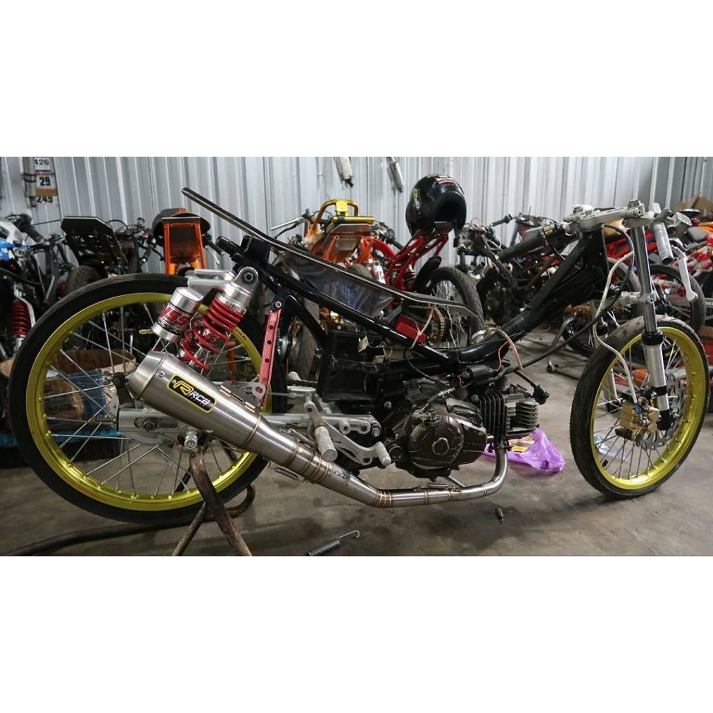 Knalpot Rob1 Original Rcb1 GP17 Stainless Jupiter z 130 CC Sleep Engine