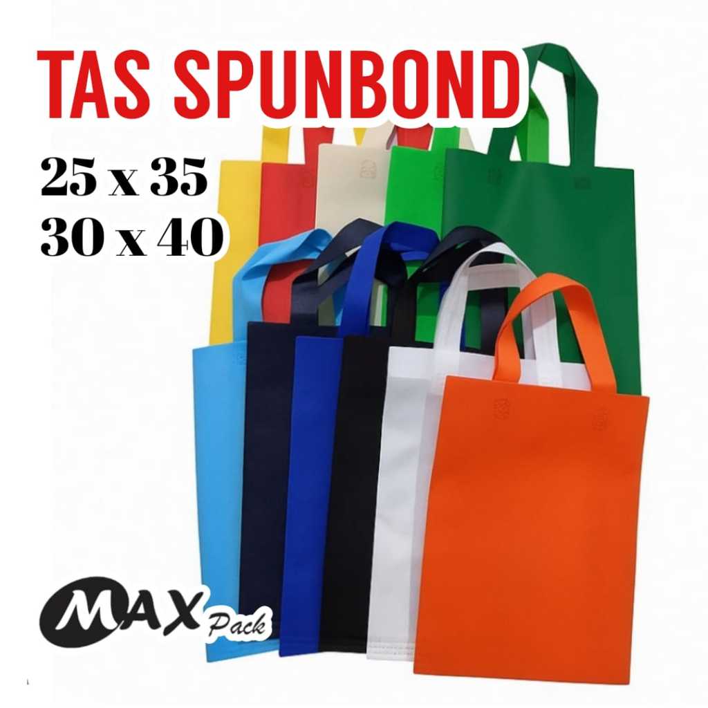 

Tas Spunbond Tali / Goodie Bag / Totebag / Tas Belanja Tas Souvenir, Wedding, Syukuran, Hampers