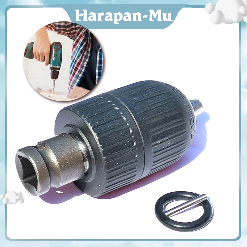 1/2 Bor Impact Wrench Kepala Bor Keyless 13mm Adapter Impact Wrench