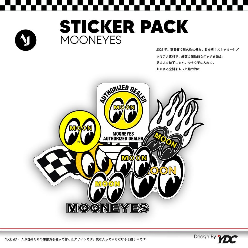 

STIKER PACK - MOONEYES | STICKER KOPER, STICKER TUMBLER, STICKER LAPTOP, HELM DLL
