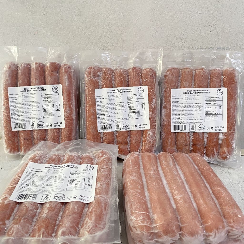 

El primo beef frankfurter sausage 1 kg isi 10 pcs | sosis elprimo | sosis sapi frankfurter | elprimo sosis sapi