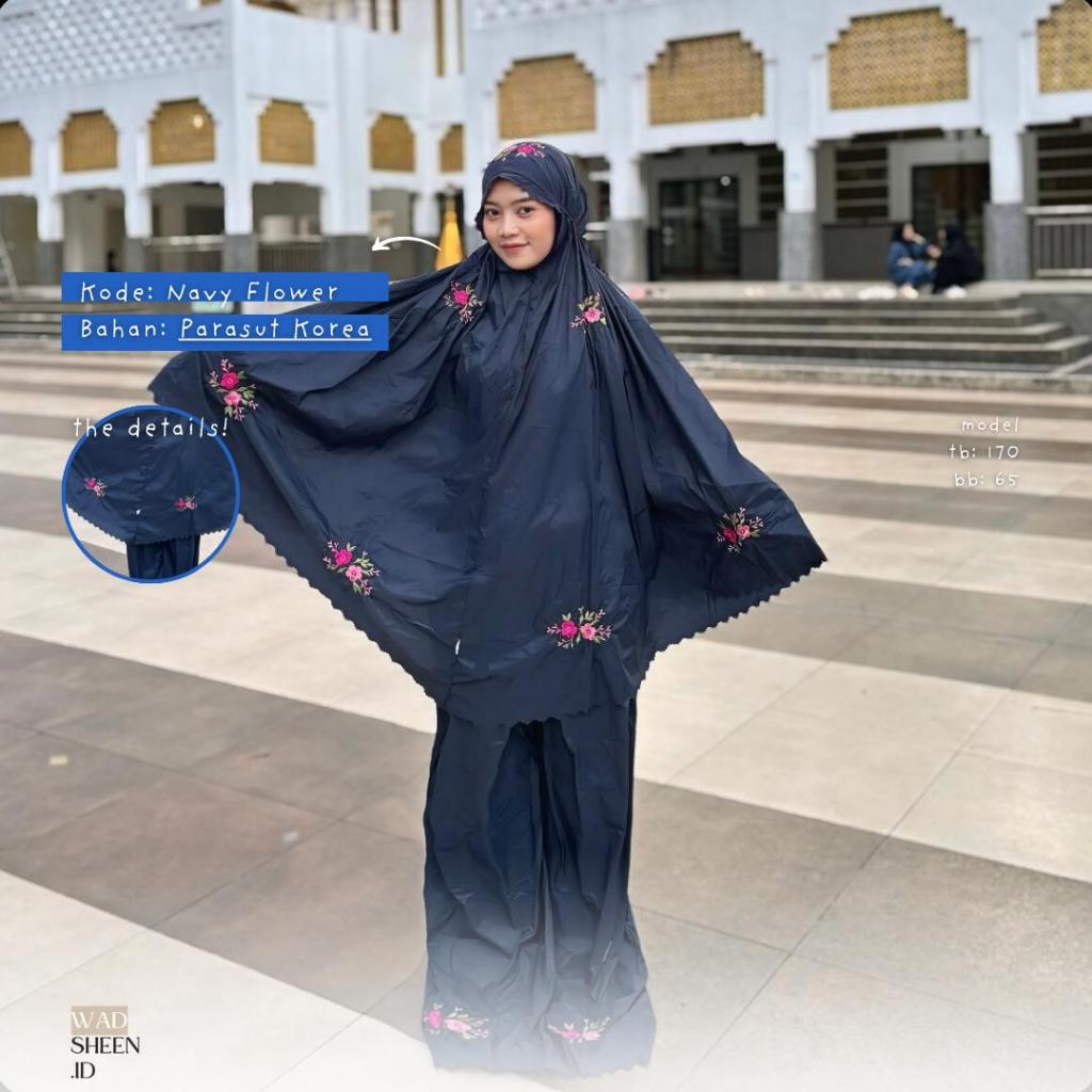 Mukena Parasut Korea Bordir I Mukena Travel Mini Parasut Bordir I Mukena Bordir Travel I Mukena Trav