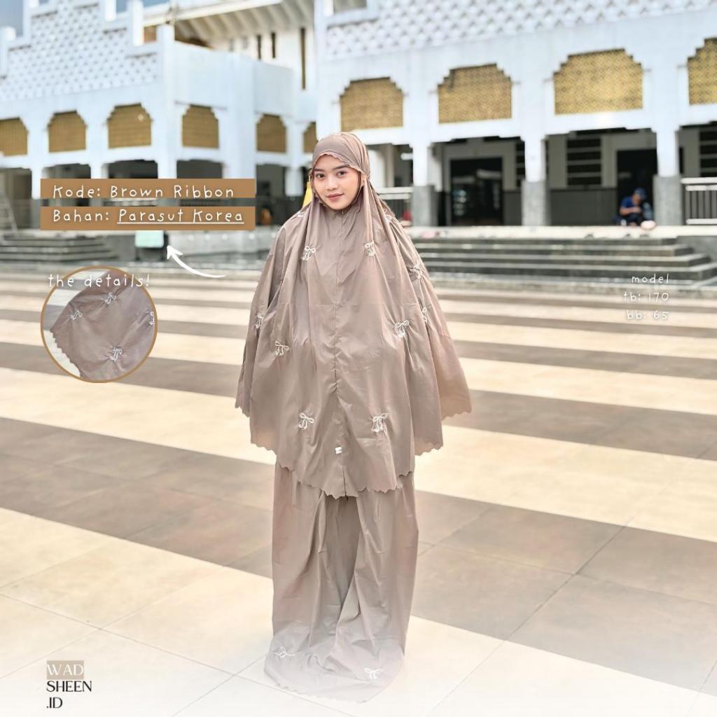 Mukena Parasut Korea Bordir I Mukena Travel Mini Parasut Bordir I Mukena Bordir Travel I Mukena Trav