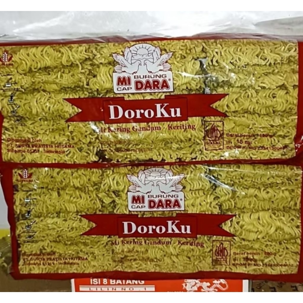 

Doroku mie Keriting Cap Burung Dara @630g