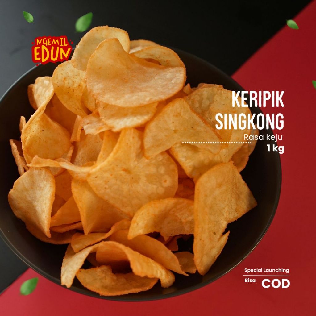 

Ngemil Edun - Keripik Singkong - Original/Keju/Pedas - Snack Gurih Premium Nikmat