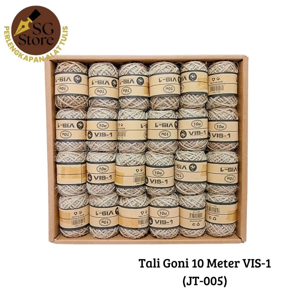 

Tali Goni JT-005 / Tali Rami / Jute Ribbon / Tali Vintage / Aksesoris / Craft panjang 10M