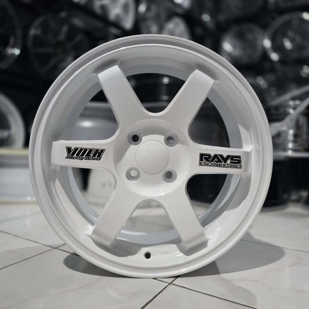 Velg TE37 OG Brand New Ring 16 Pcd 4x100 Lebar 7 Et 42 Warna White Kondisi Baru