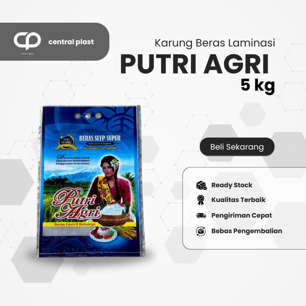 Karung Beras Laminasi 5 kg Cap Putri Agri