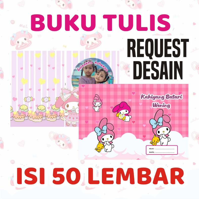 

BUKU TULIS SEKOLAH PELAJARAN A5 CUSTOM FOTO SATUAN REQUEST DESAIN 50 HALAMAN