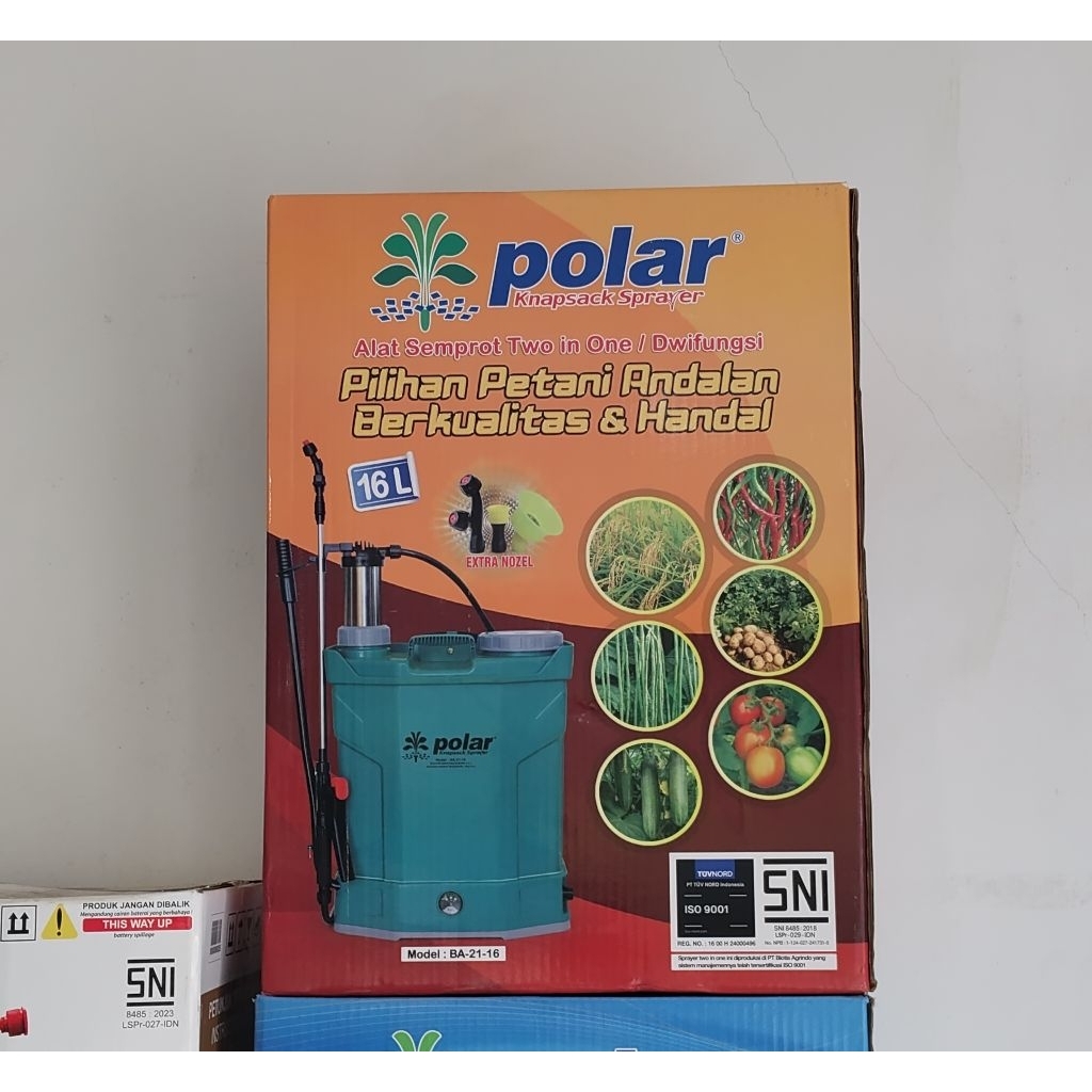 Knapsack Sprayer/Alat Semprot Polar Two In One/Dwifungsi Manual+Elektrik 16 Liter