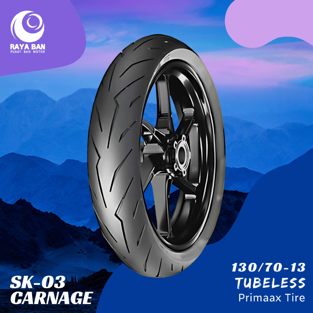 Ban Motor Primaax SK03 130/70-13 Tubeless TL Ring 13 SK-03 Carnage Primax NMAX PCX ADV