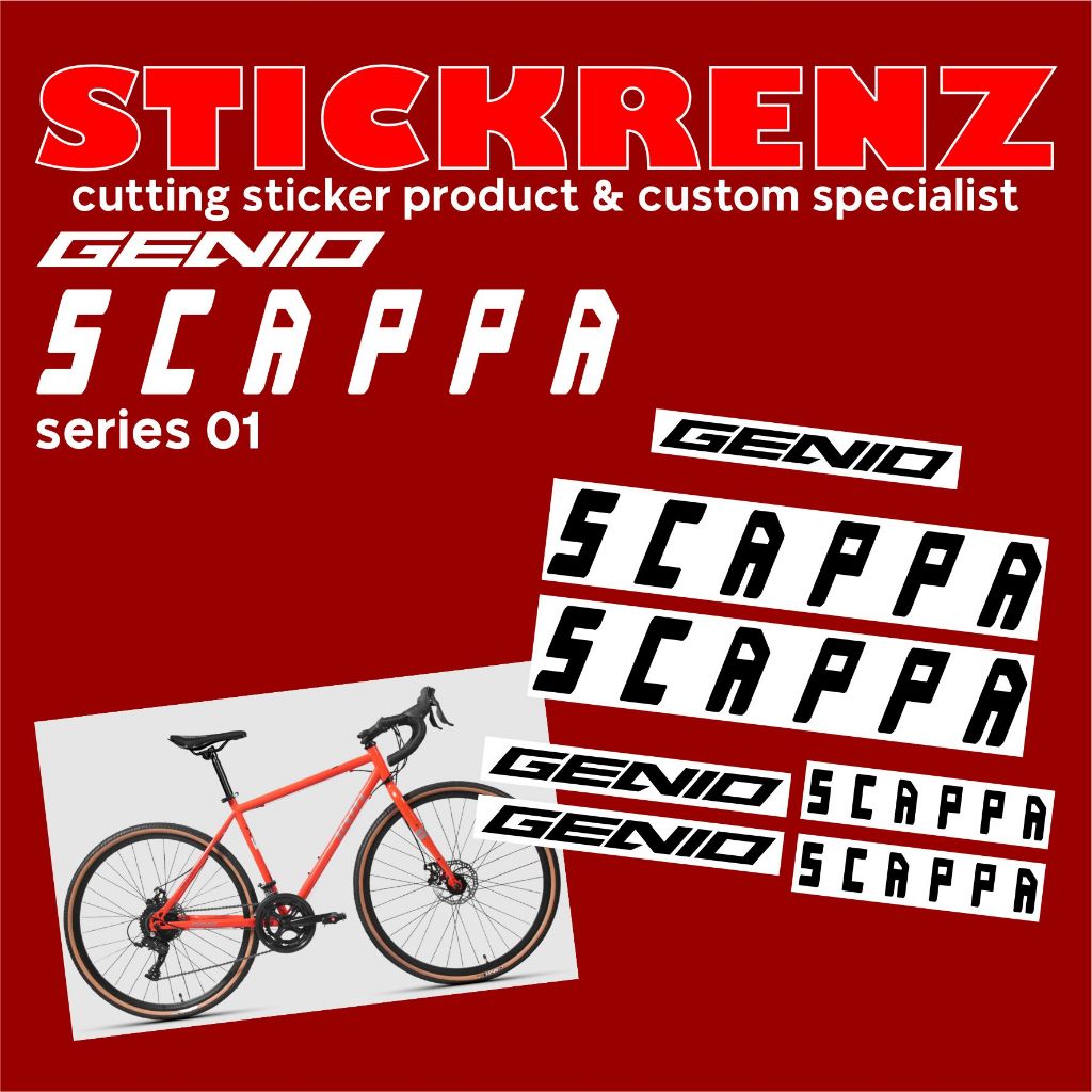 Cutting Sticker Frame Sepeda Roadbike Genio Scappa 01 Custom