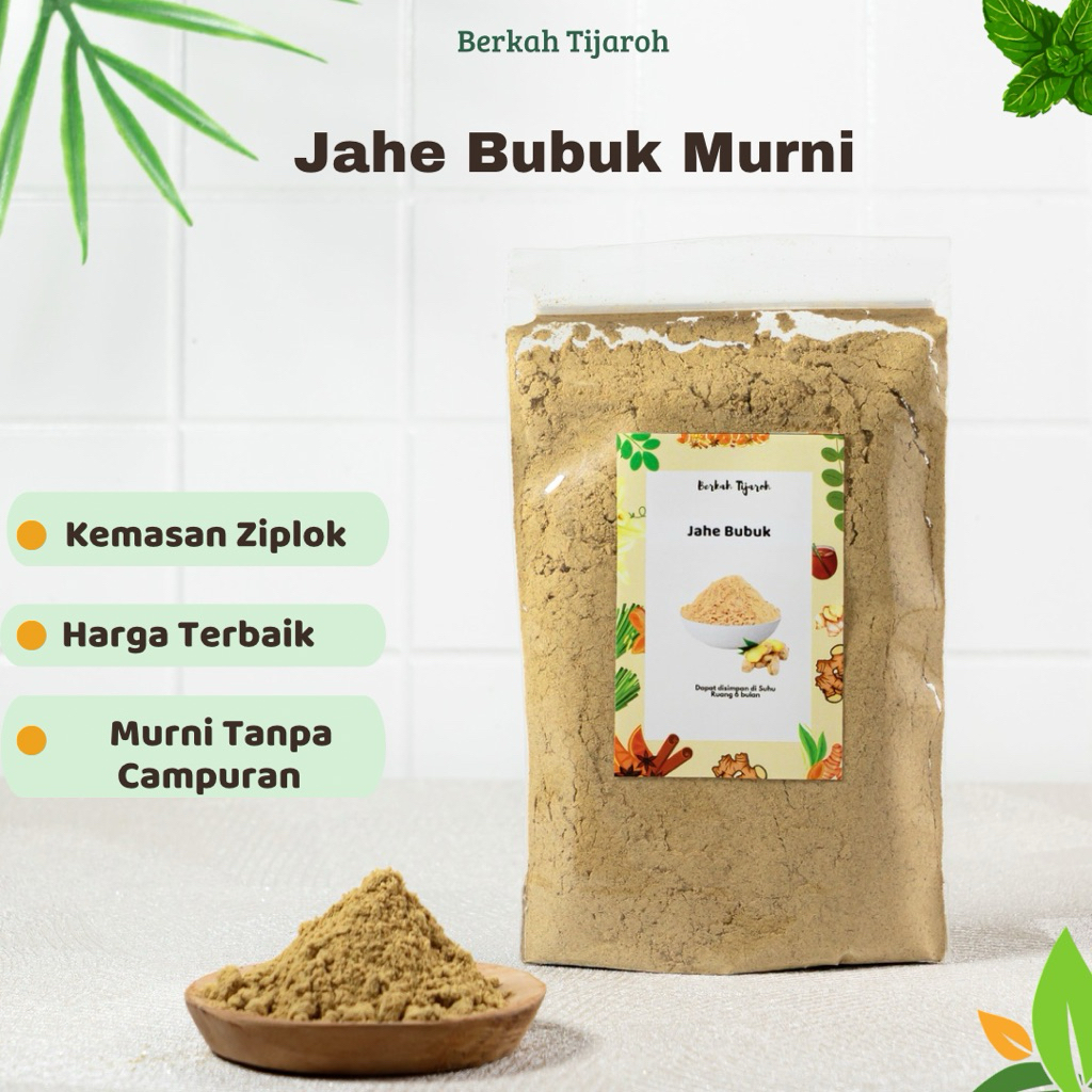 

Jahe Bubuk Murni Asli Tanpa Campuran Gula / Ginger Powder Original Wedang Rempah