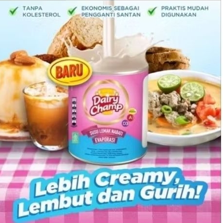 

DAIRY CHAMP SUSU EVAPORASI 390 GR