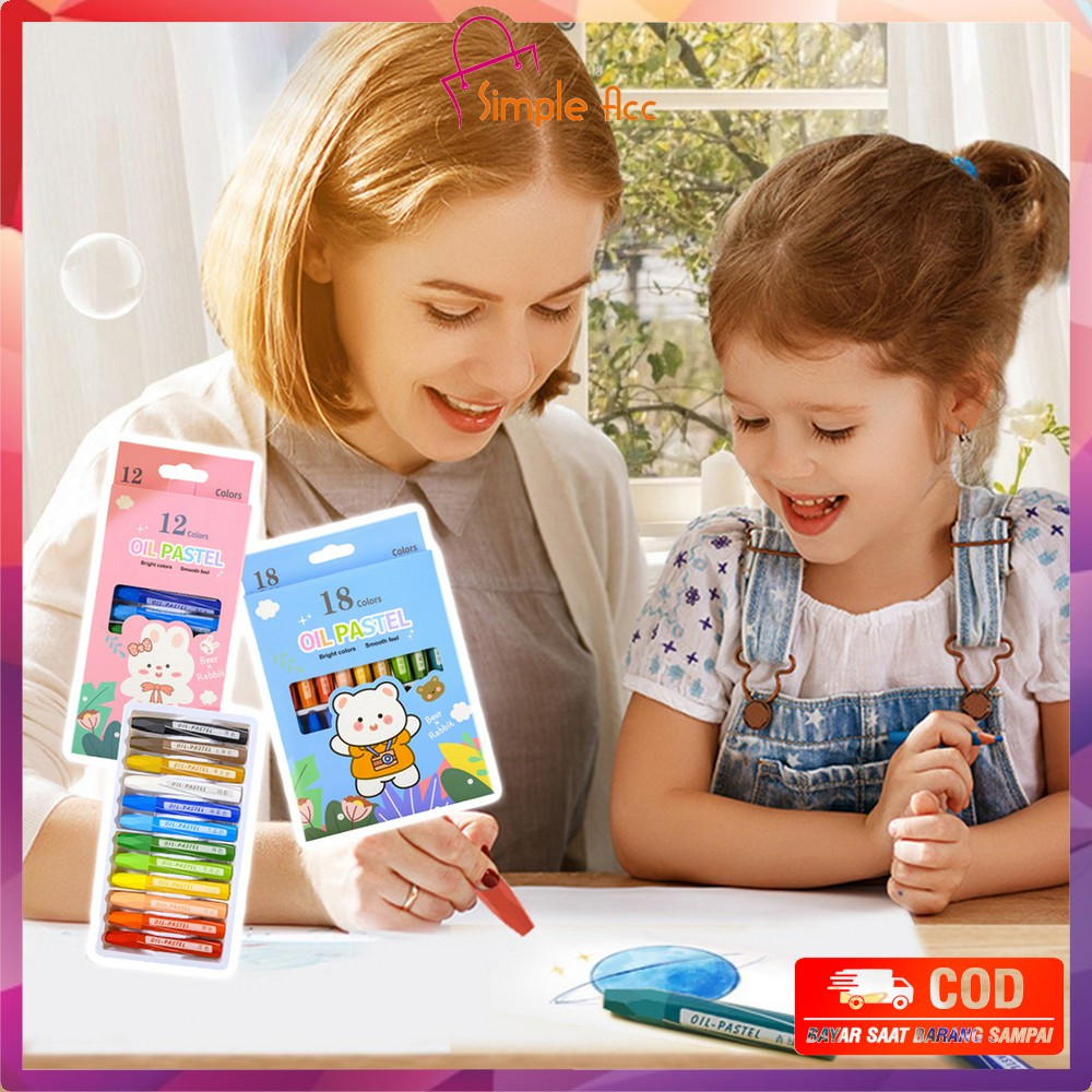 

EC DO-A99 Crayon Oil Pastel Isi 12 Warna Motif Kartun Perlengkapan Mewarnai Anak / Set Krayon Pigmentasi Tinggi Aman Untuk Anak