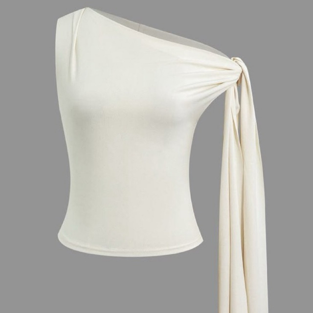 amle's - Knot Top One Shoulder Sabrina | Top Half Shoulder