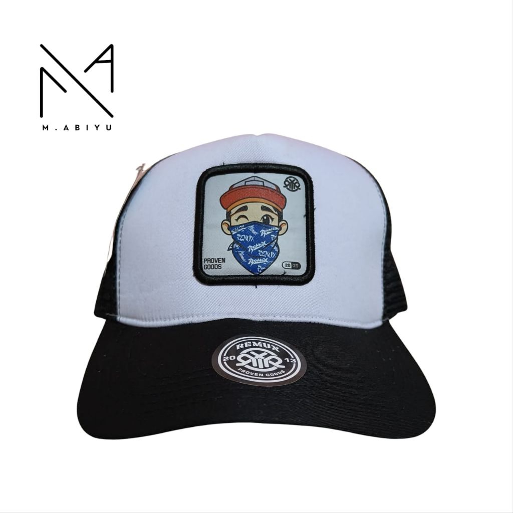 M.ABIYU Topi Fashion Cowo Topi Jaring Pria Wanita Topi Remux Keren