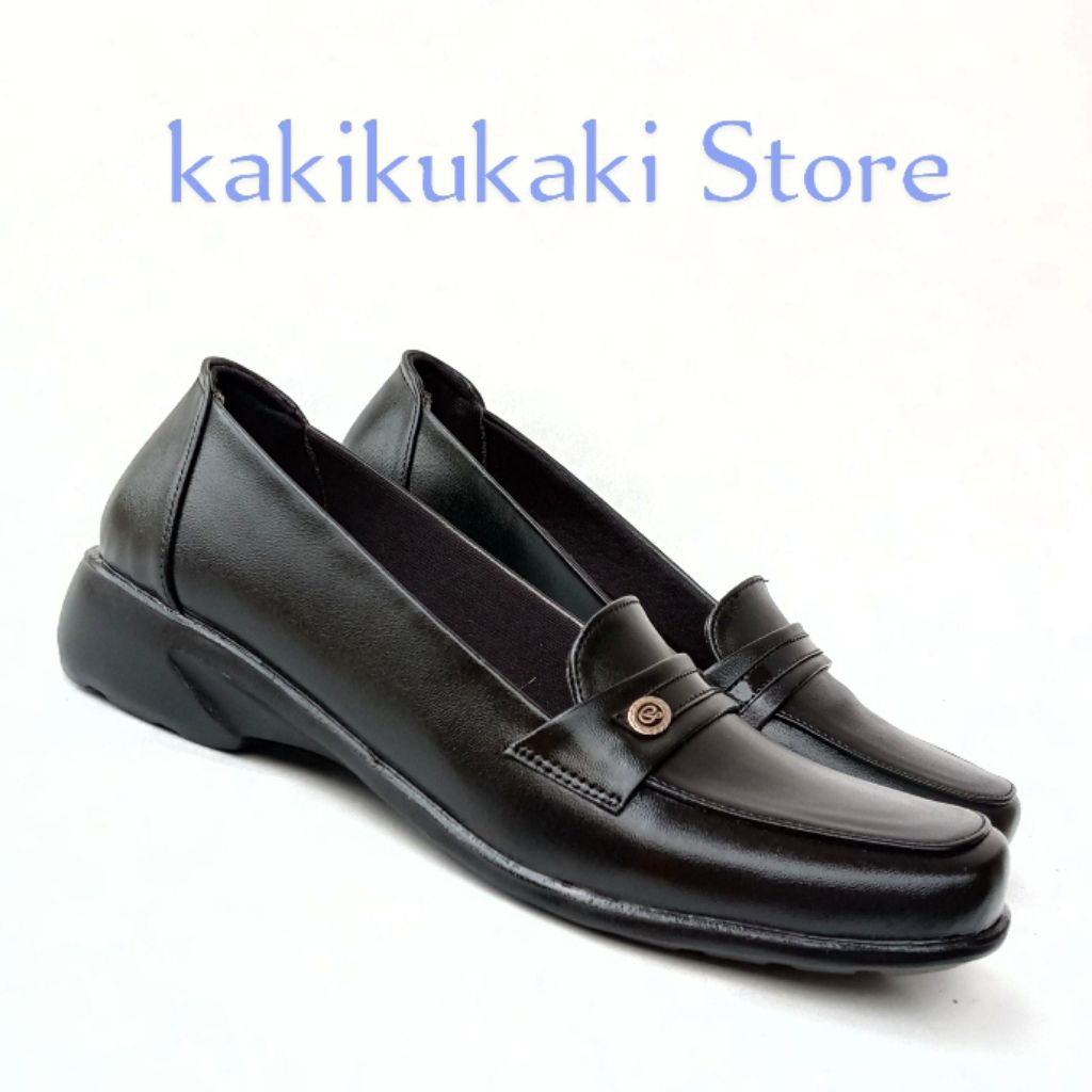 Awet Sepatu Pantofel Wanita Original Warna Hitam Sepatu Kantor Wanita