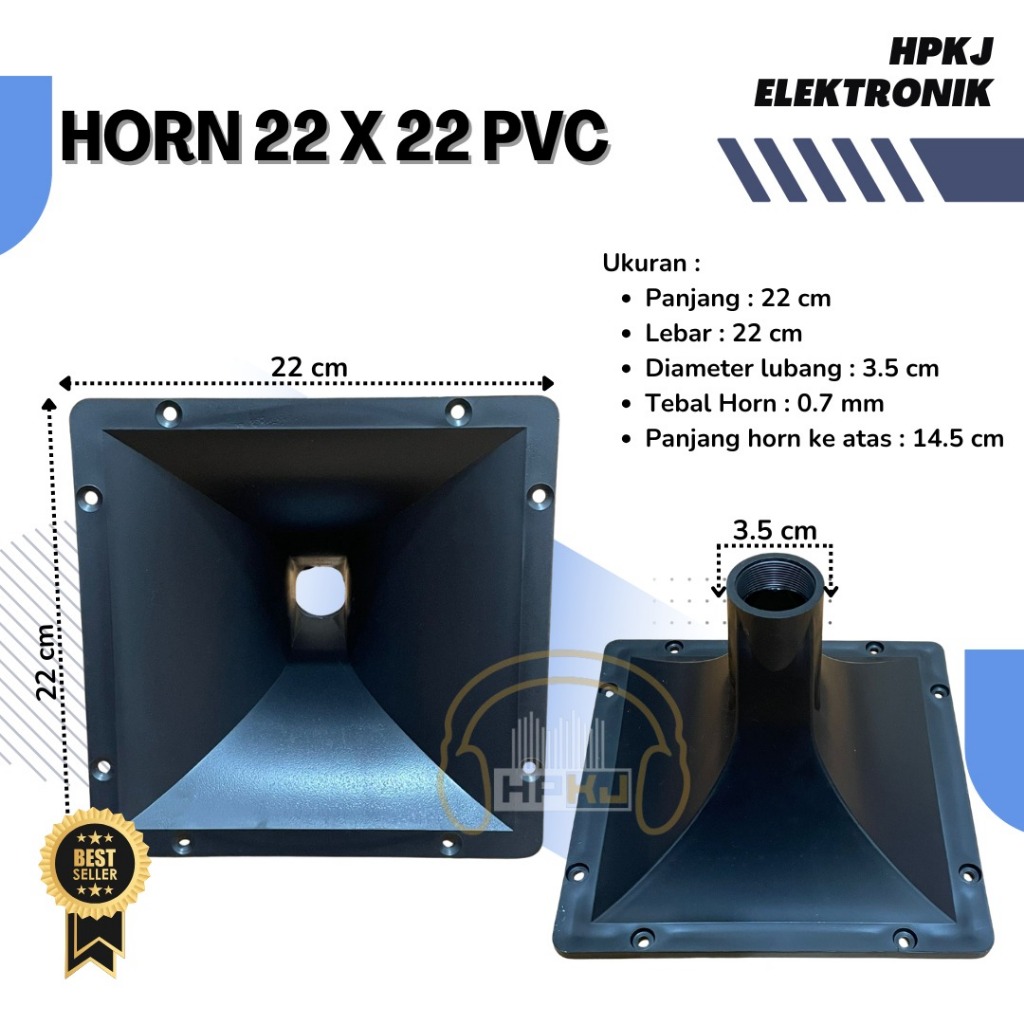 HORN PVC 22 X 22 HORN TWEETER PANEL KOTAK A POLOS