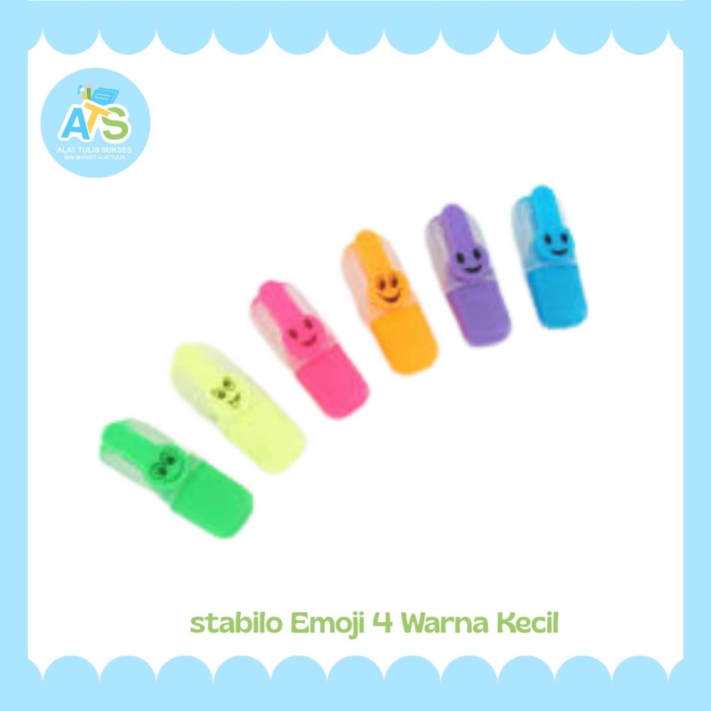 

stabilo emoji 4 warna kecil
