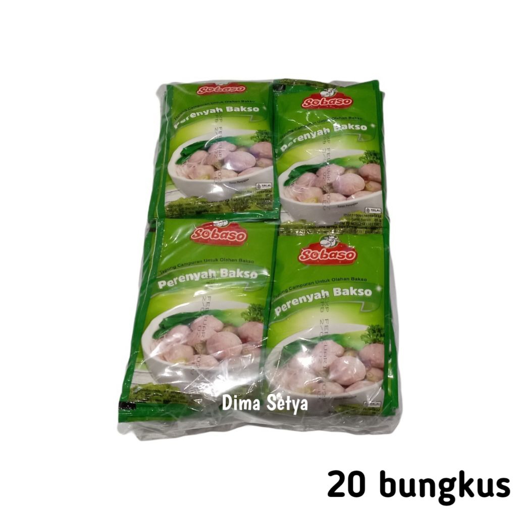 

SOBASO tepung perenyah bakso 20 gram 1 pack ( 20pcs )