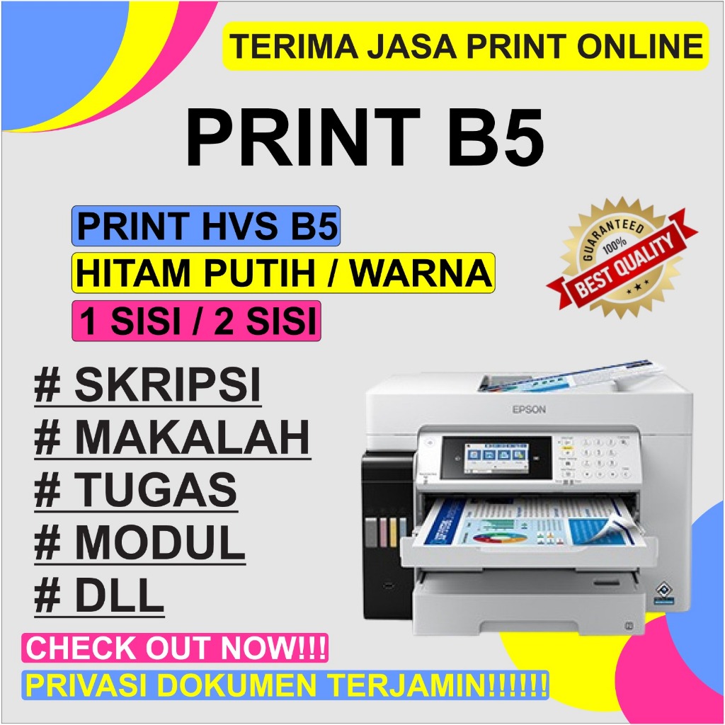 

Print B5 CETAK BUKU, DOKUMEN DLL