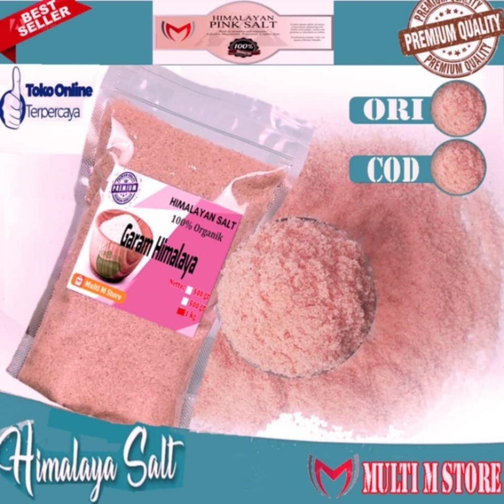 

[ORI] 1000 Gram Garam Himalaya Kualitas No 1 | Produk Pakistan | Himalayan Salt Fine