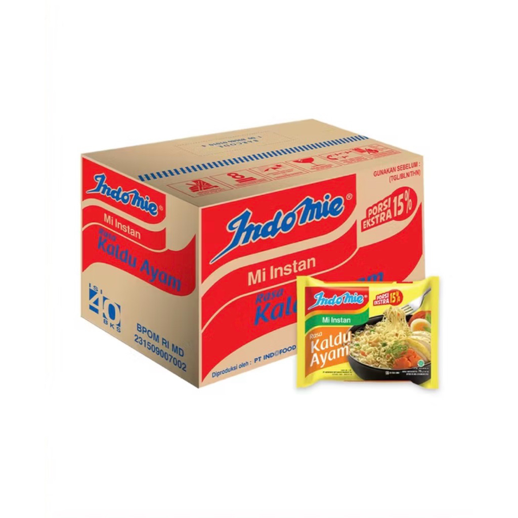 

1 Karton - Mie Instan Indomie Kuah Rasa Kaldu Ayam isi 40 pcs