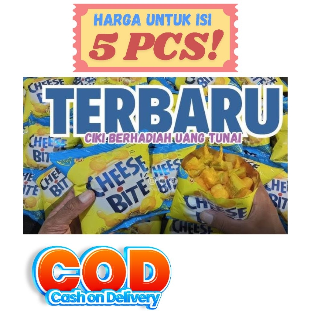 

Ciki cheese bite berhadiah uang tunai - Ciki berhadiah uang ( ISI 5 PCS )