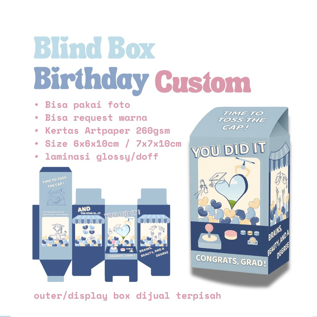 

Blind Box Kado Wisuda Custom Graduation| Hadiah Misteri Unik & Lucu – Cocok untuk Surprise Gift!
