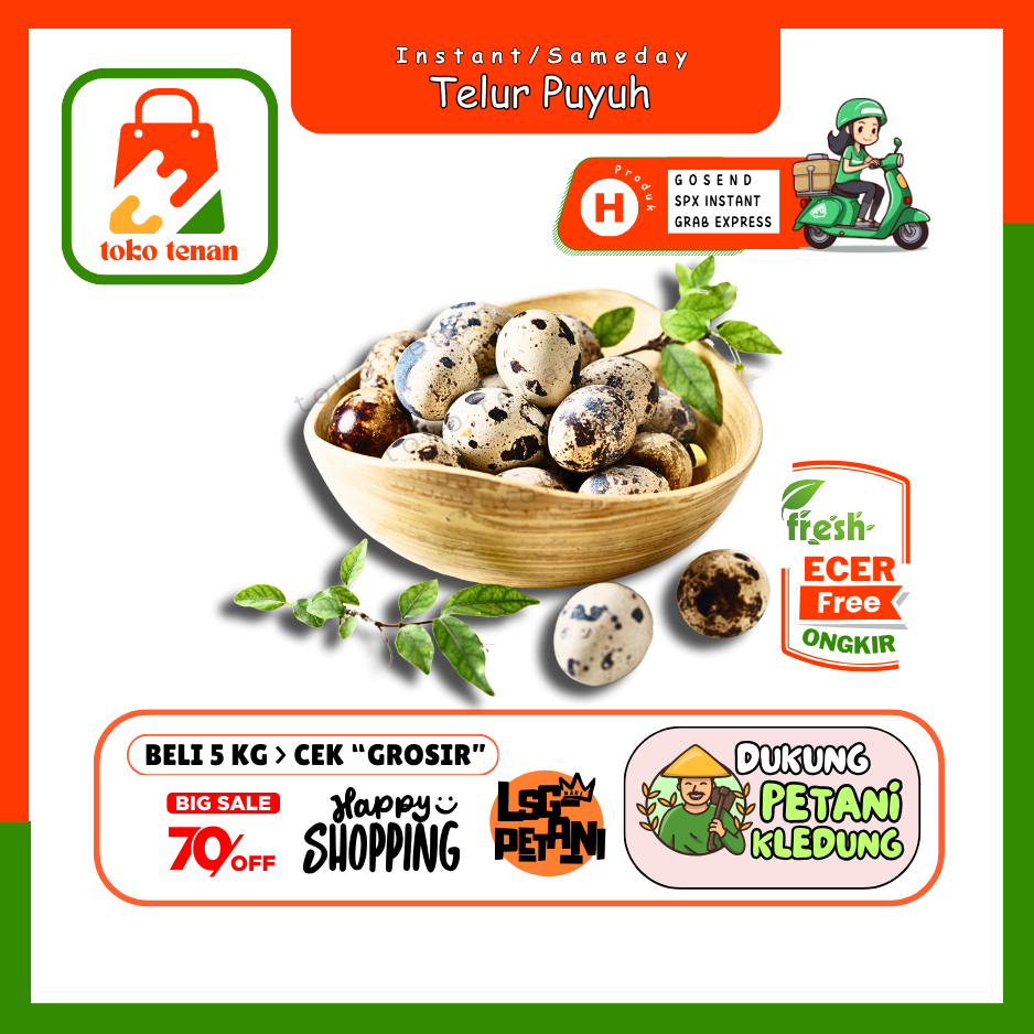 

Tokotenan // Telur Puyuh Matang -- Sayur Gunung Ecer (H)