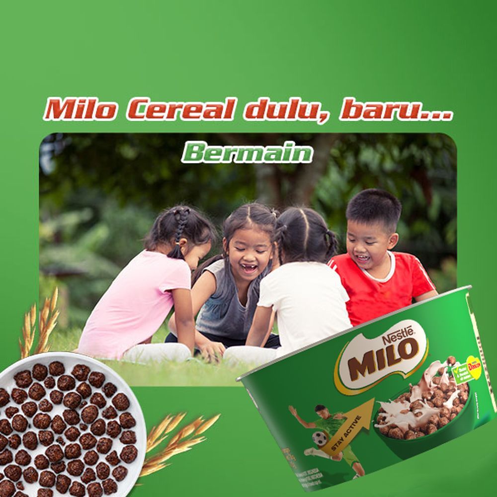 

Milo Sereal Cup - Sarapan Sehat - Dengan Gandum Utuh - Snack Coklat