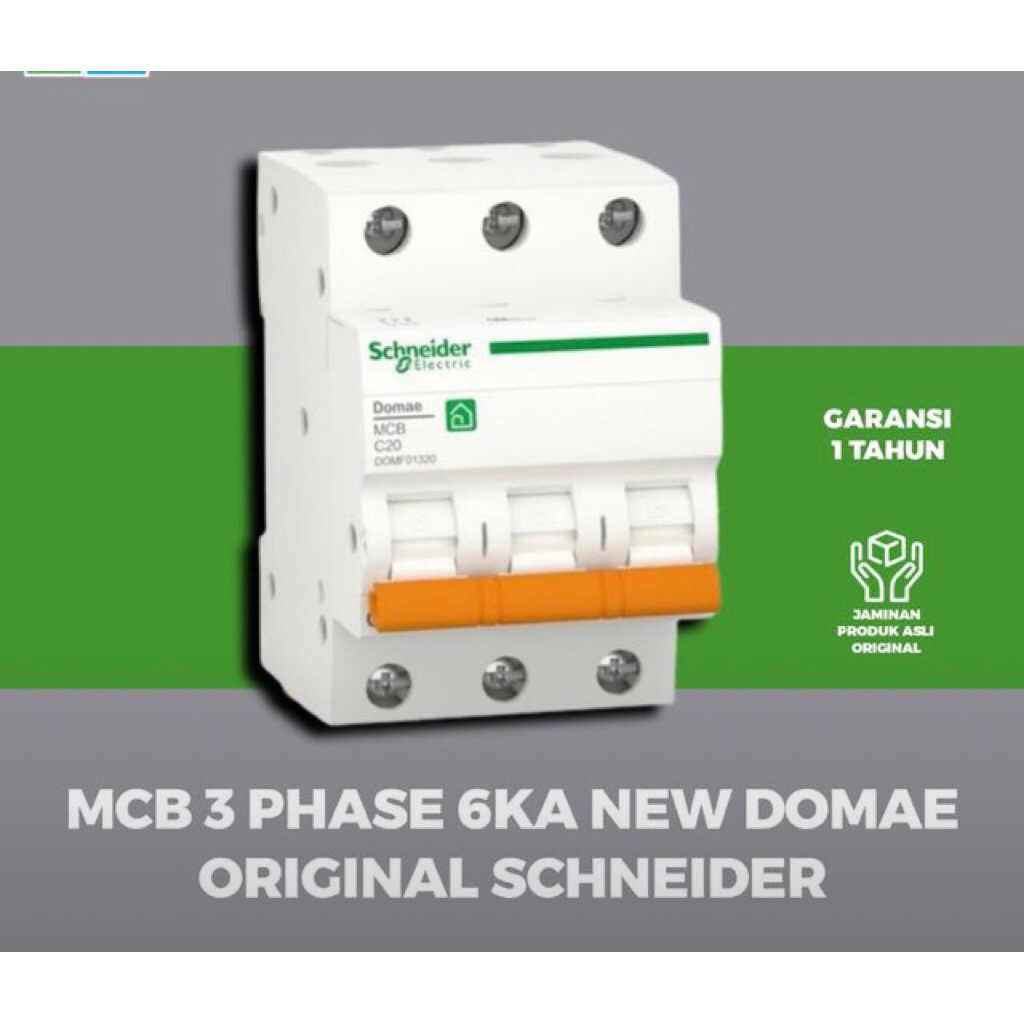 Mcb 3 Phase New Domae Schneider 16 Amper Original